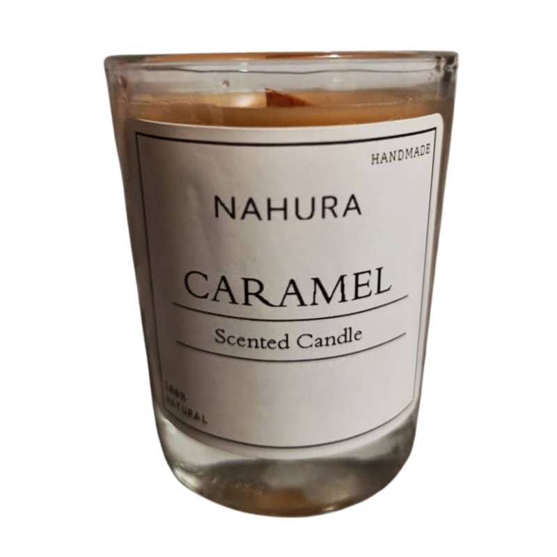 شمع لیوانی معطر مدل D009 با رایحه کارامل زمان اتمام 10 ساعت
