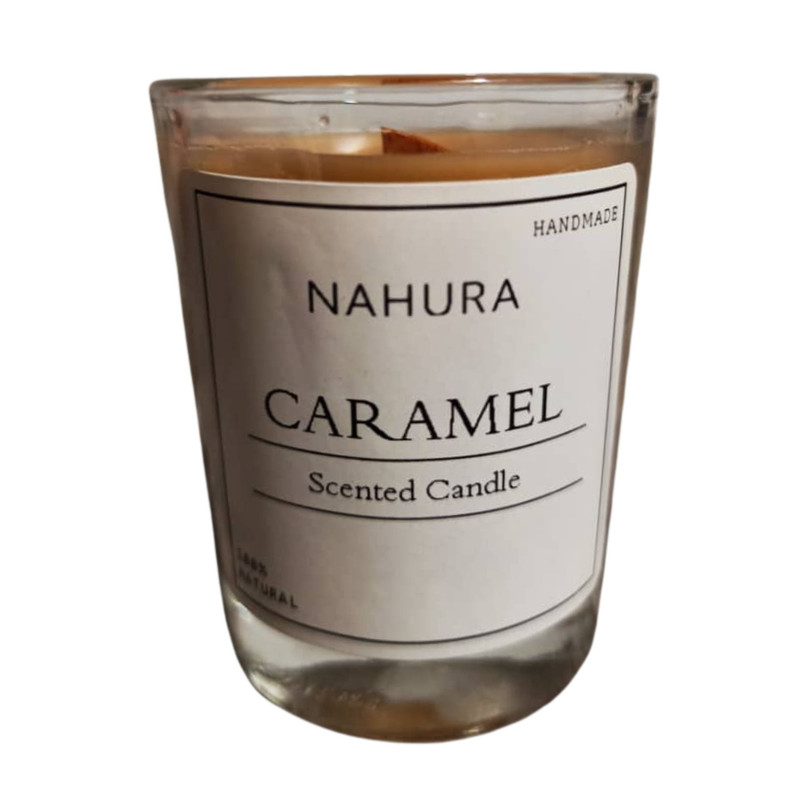 شمع لیوانی معطر مدل D009 با رایحه کارامل زمان اتمام 10 ساعت