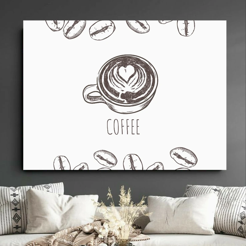 پوستر دیواری مدل نقاشی فانتزی دانه قهوه کد FP104751