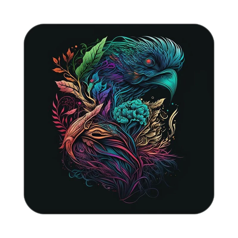 زیر لیوانی کاکتی طرح حیوانات رنگی مدل mp25499