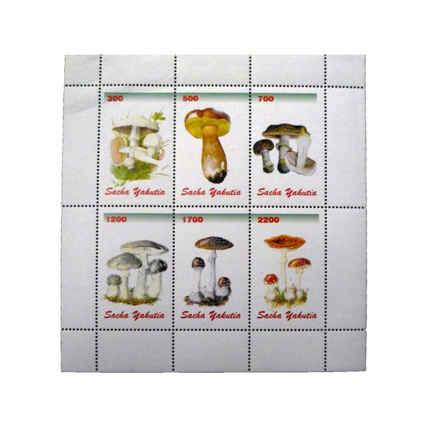 تمبر یادگاری مدل قارچ کد bc-1215 مجموعه 6 عددی