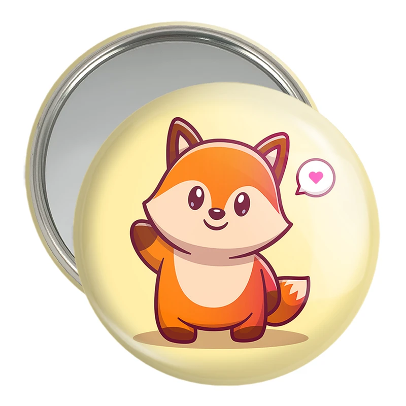 آینه جیبی خندالو مدل حیوانات بامزه روباه کد 29661