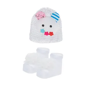 ست کلاه و جوراب نوزاد کد 2041