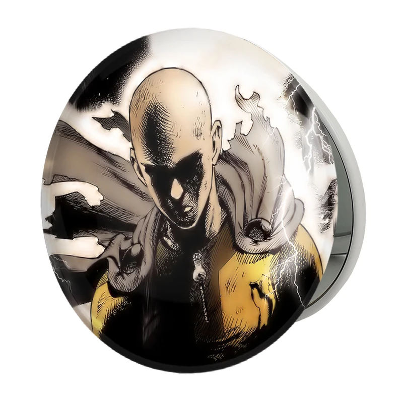 آینه جیبی خندالو طرح سایتاما انیمه مرد تک مشتی One Punch Man مدل تاشو کد 11356 