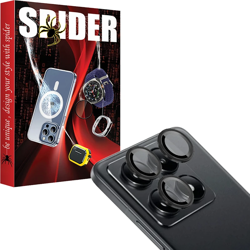 محافظ لنز دوربین اسپایدر مدل Ring Metal مناسب برای گوشی موبایل شیائومی 14T Pro