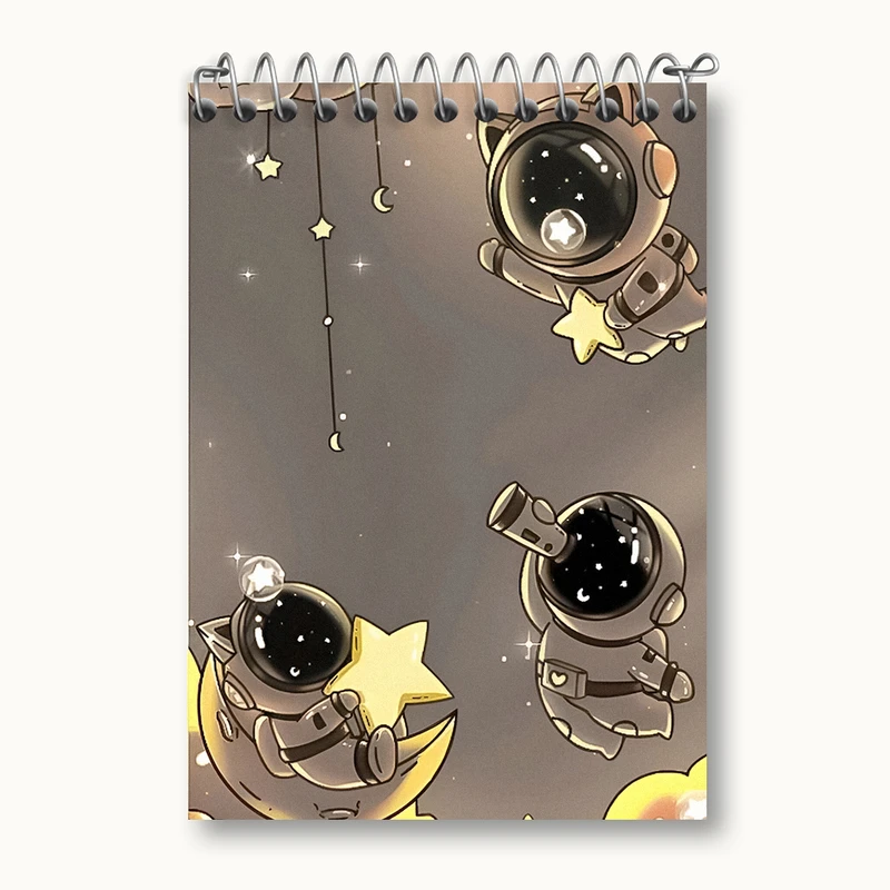 دفتر یادداشت 50 برگ خندالو طرح فضانورد کیوت کد N4107