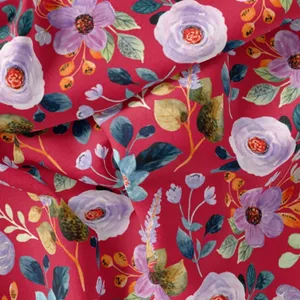 پارچه لباس مدل کرپ حریر طرح گل کد 9155D