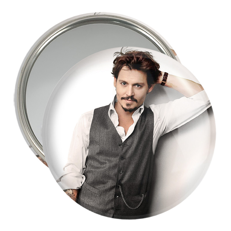 آینه جیبی خندالو مدل جانی دپ Johnny Depp  کد 3299