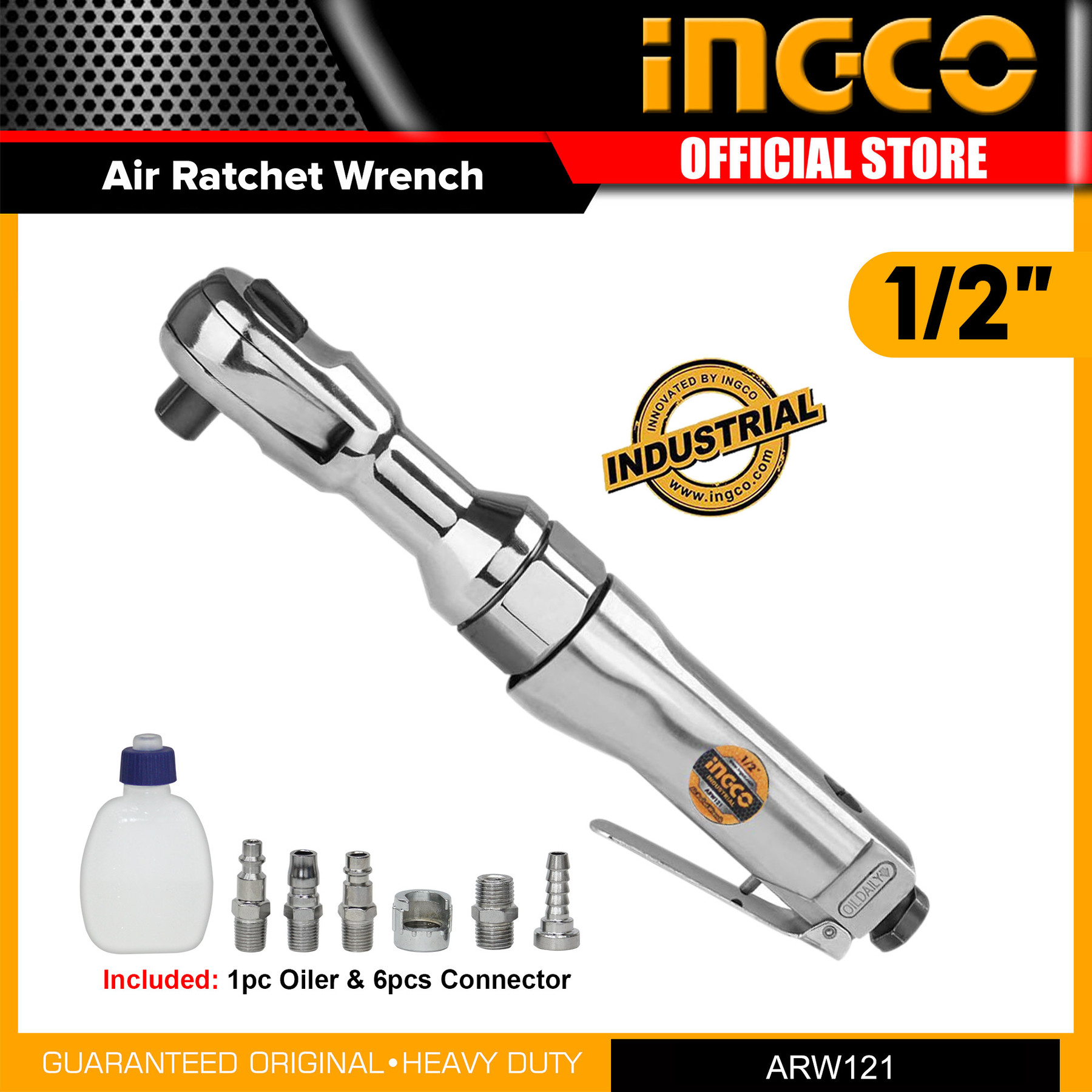 آچار جغجغه ای بادی اینکو مدل ARW-121 سایز 1/2 میلی متر