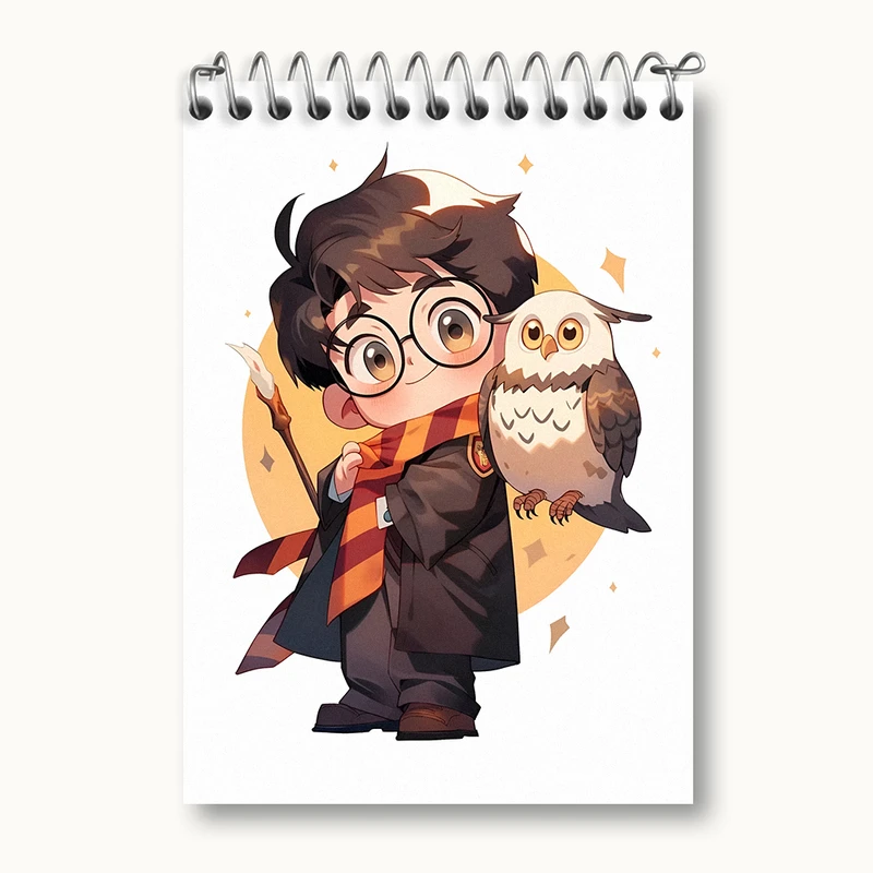 دفتر یادداشت 50 برگ خندالو طرح هری پاتر (Harry Potter) کد N3545