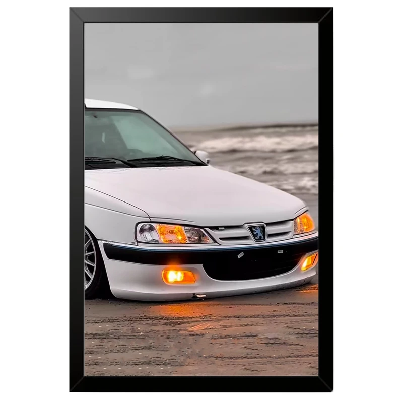 تابلو بکلیت طرح ماشین و خودرو پژو پارس (پرشیا) مدل B-po2141 فریم مشکی