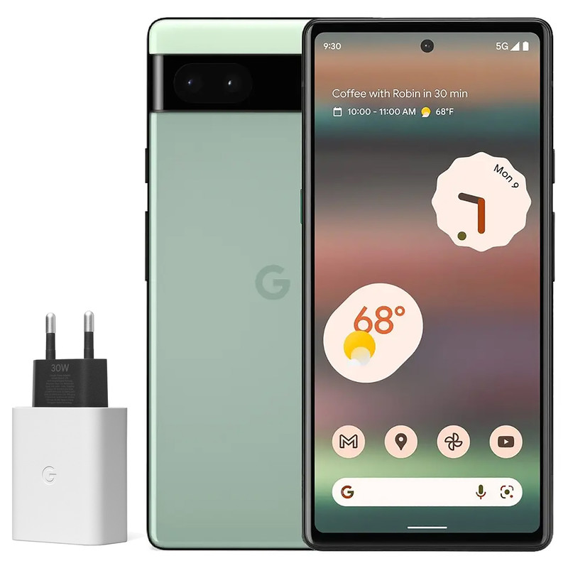 گوشی موبایل گوگل مدل Pixel 6a تک سیم کارت ظرفیت 128 گیگابایت و رم 6 گیگابایت به همراه شارژر