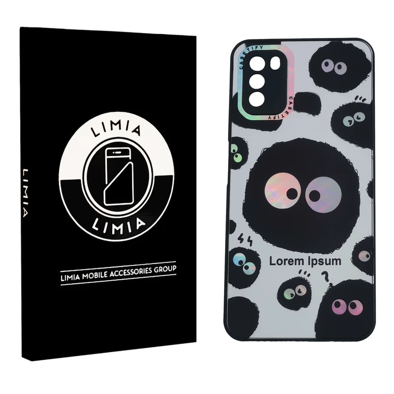 کاور لیمیا مدل فانتزی پشت شیشه ای طرح عروسکی شبرنگی مناسب برای گوشی موبایل سامسونگ Galaxy A03s