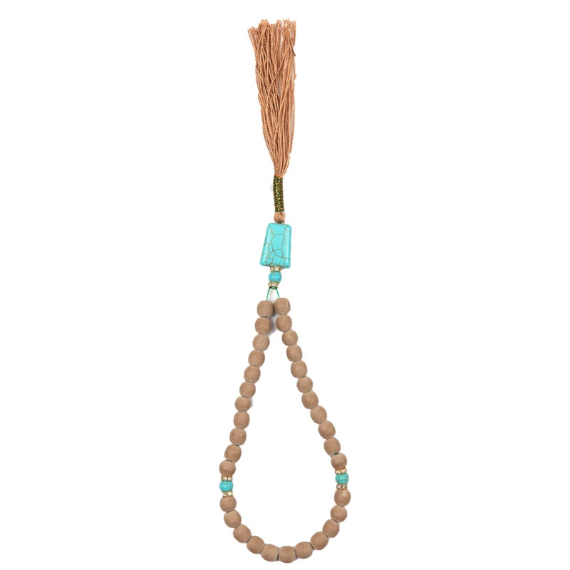 تسبیح مدل تربت کربلا طرح سنگ فیروزه ای کد 60002061