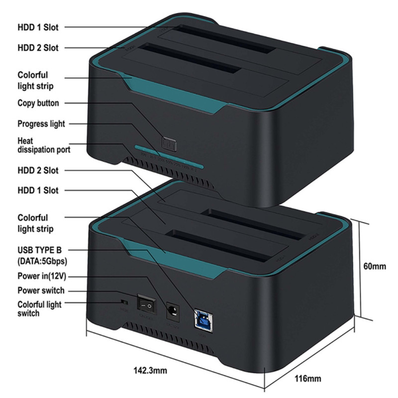 داک هارد دیسک اونتن مدل UHD6