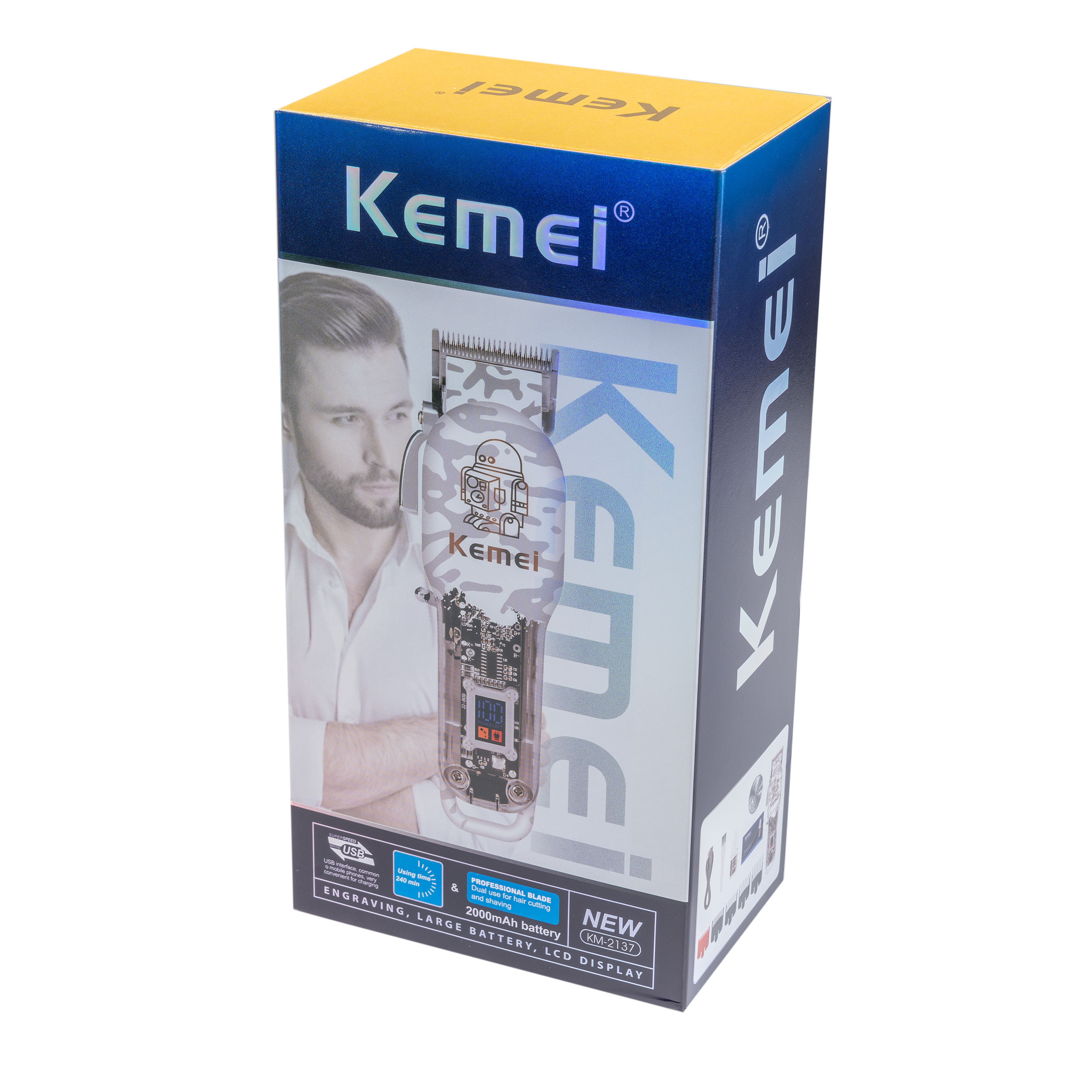 ماشین اصلاح موی سر و صورت کیمی مدل KM-2137 ماشین اصلاح موی سر و صورت کیمی مدل KM-2137
