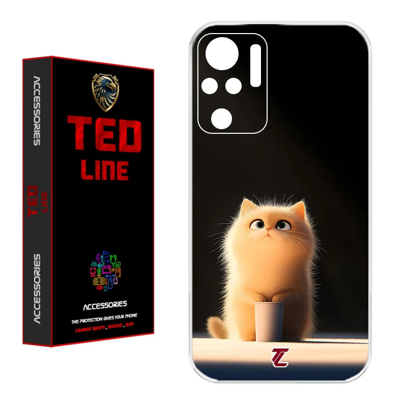 کاور تدلاین طرح گربه کد 1217 مناسب برای گوشی موبایل شیائومی Redmi Note 10 4G / Note 10S / Poco M5S
