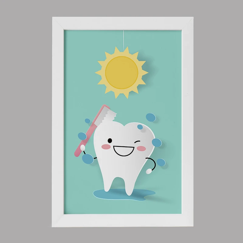 تابلو خندالو مدل دندان و دندان پزشکی کودکانه کد 36747