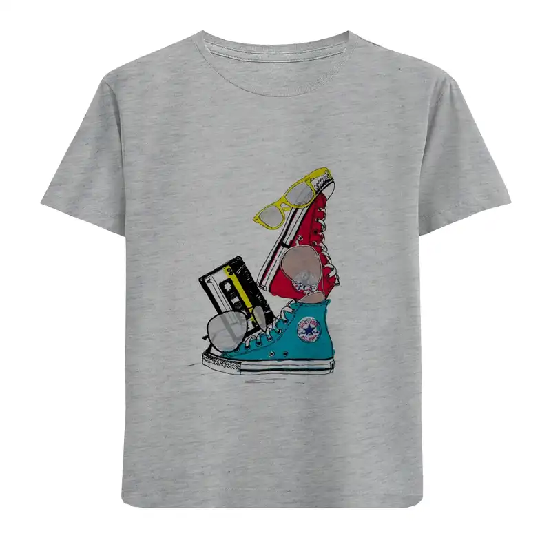 تی شرت آستین کوتاه پسرانه مدل کتونی وکاست کد D340