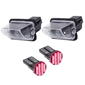 چراغ پلاک خودرو قطعه سازان کبیر مدل EK-206RED-3010360 مناسب برای پژو 206 به همراه لامپ مجموعه 4 عددی