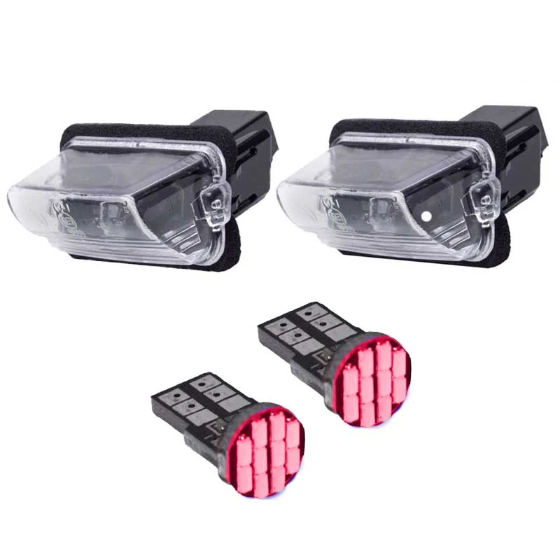 چراغ پلاک خودرو قطعه سازان کبیر مدل EK-PARSRED-3010361 مناسب برای پژو پارس به همراه لامپ مجموعه 4 عددی