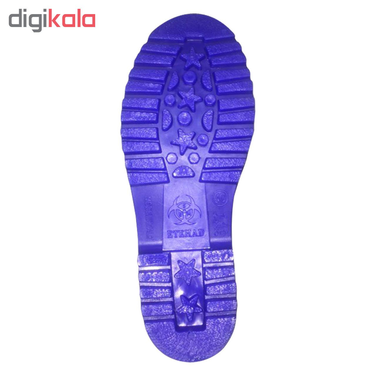 چکمه ایمنی اتحاد مدل مواد نو IGD رنگ مشکی زیره آبی چکمه ایمنی اتحاد مدل مواد نو IGD رنگ مشکی زیره آبی