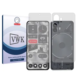 VWK Tough model transparent screen protector suitable for Nothing Phone 2 mobile phone along with the back protector