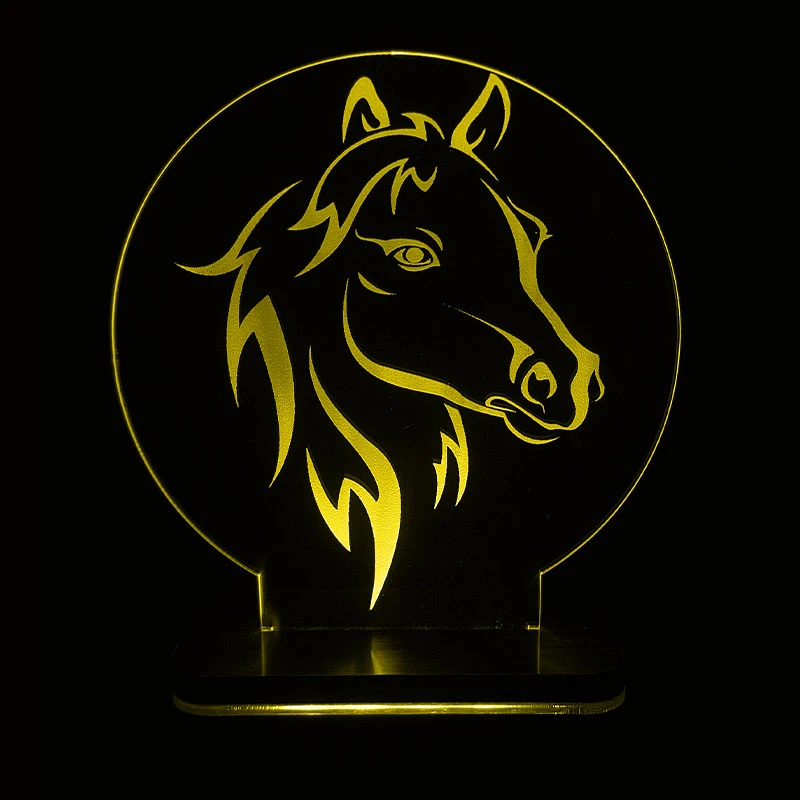  چراغ خواب سان لیزر طرح اسب مدل تک رنگ کد 1213