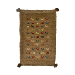 گبه دستباف نیم متری مدل بافت قشقای شیراز کد NKP-sgp22