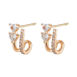 گوشواره زنانه ژوپینگ مدل قلب کد ee994