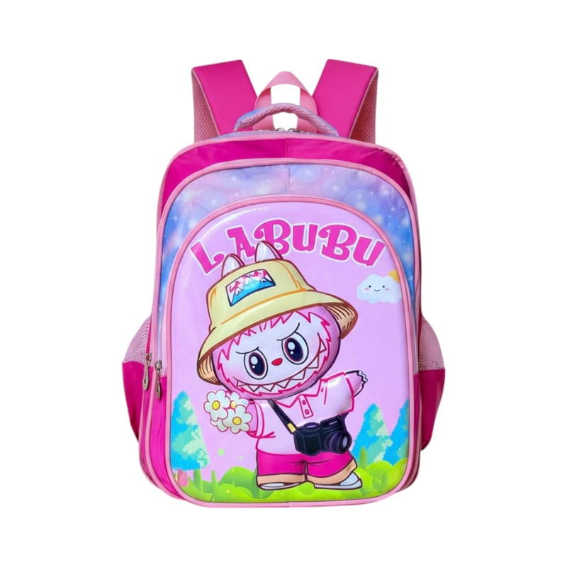 کوله پشتی مدرسه مدل لبوبو رویه فایبر برجسته کد 006