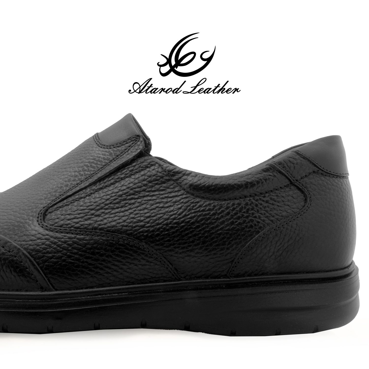 کفش روزمره مردانه چرم عطارد مدل بزرگ پا کد SH303 -  - 8
