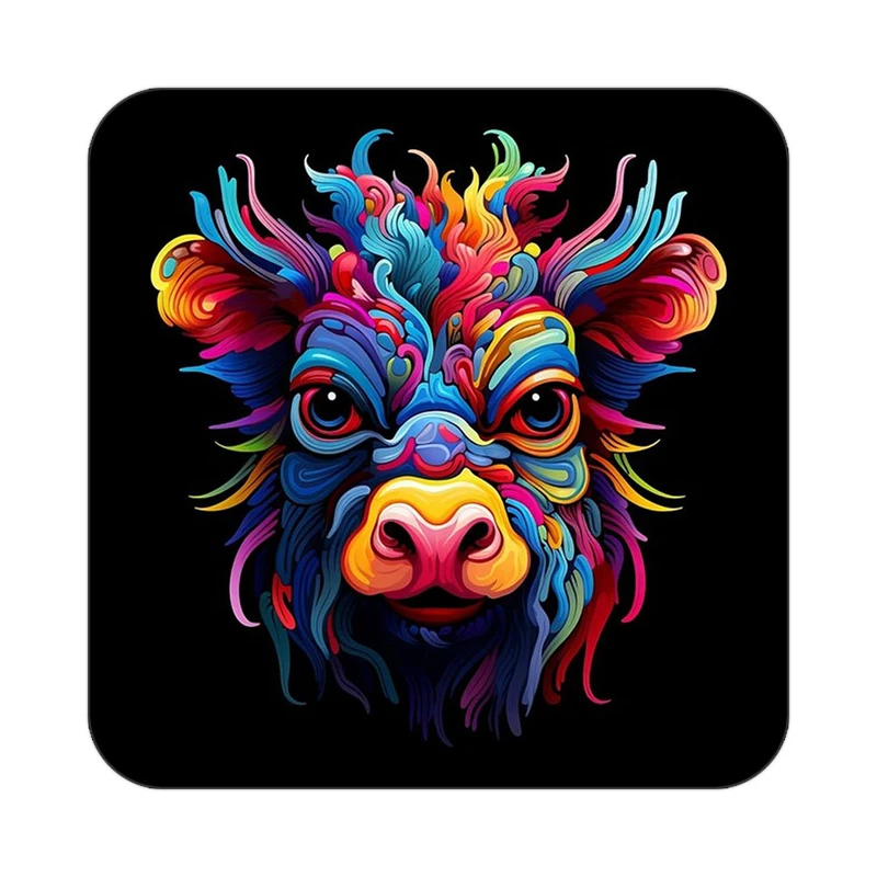 زیر لیوانی کاکتی طرح حیوانات رنگی مدل mp26718