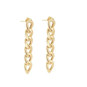 گوشواره طلا 18 عیار زنانه با طرح کارتیه مدل DK56-1