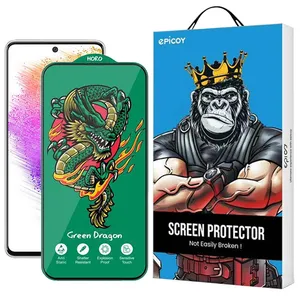 Epicoy Green Dragon ExplosionProof Glass Screen Protector For Samsung Galaxy A73 5G/A72/A71/M54/M53/M52 5G/M51