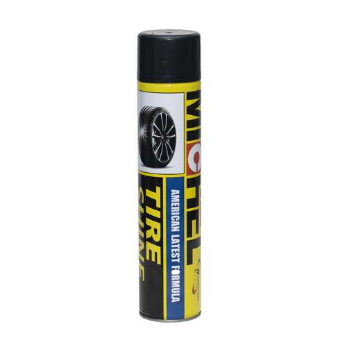 اسپری براق کننده لاستیک خودرو مایکل مدل Shine حجم 650 میلی لیتر
