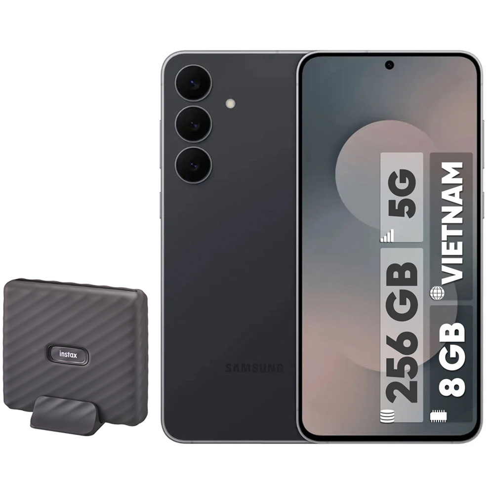 گوشی موبایل سامسونگ مدل Galaxy S25 FE دو سیم کارت ظرفیت 256 گیگابایت و رم 8 گیگابایت - ویتنام - به همراه پرینتر چاپ سریع عکس فوجی فیلم مدل Instax Link Wide