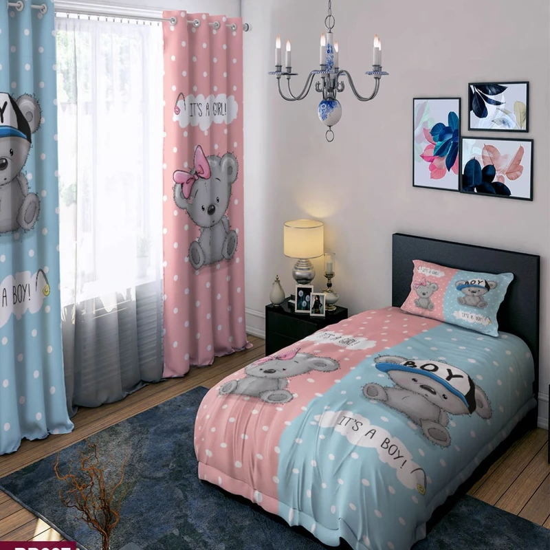 سرویس خواب تک نفره 4 تکه مدل کودک کد ۱۲۵۴