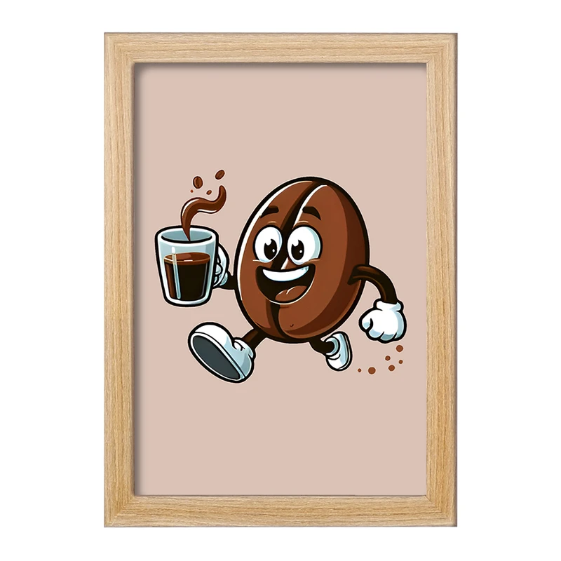 تابلو خندالو مدل دانه ی قهوه بامزه کد F8172