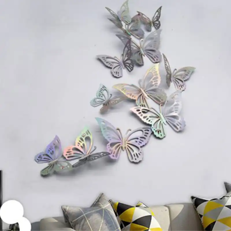 دکوری آماتیس مدل پروانه کد AM-S12 بسته 12 عددی