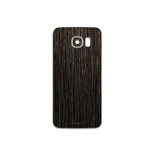 MAHOOT Dark-Gold-Stripes-Wood Cover Sticker for Samsung Galaxy S6