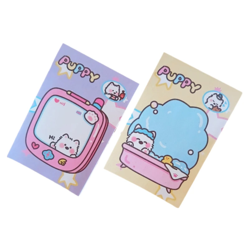 کاغذ یادداشت چسب دار مدل PUPPY سایز 6*9 سانتی متر بسته 2 عددی