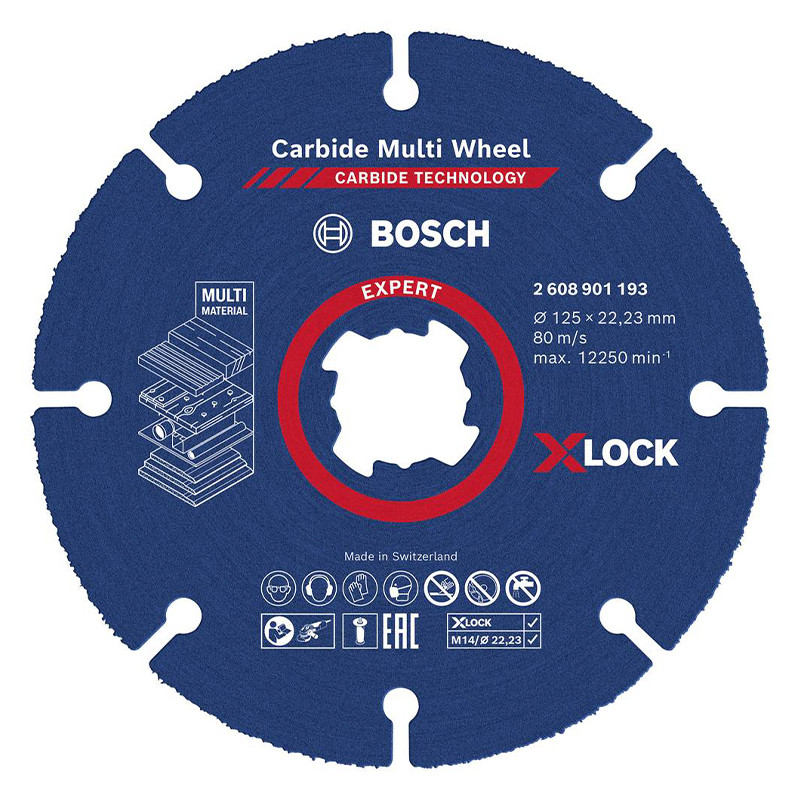 تیغ اره مولتی متریال بوش مدل کاربیدی کد X lock 125 mm