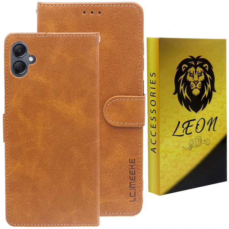 کیف کلاسوری لئون مدل Serenit Oro مناسب برای گوشی موبایل سامسونگ Galaxy A05