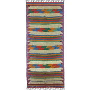 گلیم دستبافت کناره طول دو متر کد ksr 2341314j