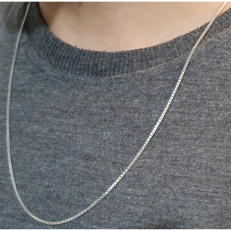 زنجیر نقره زنانه مدل ونیزی کد ایتالی 5.91