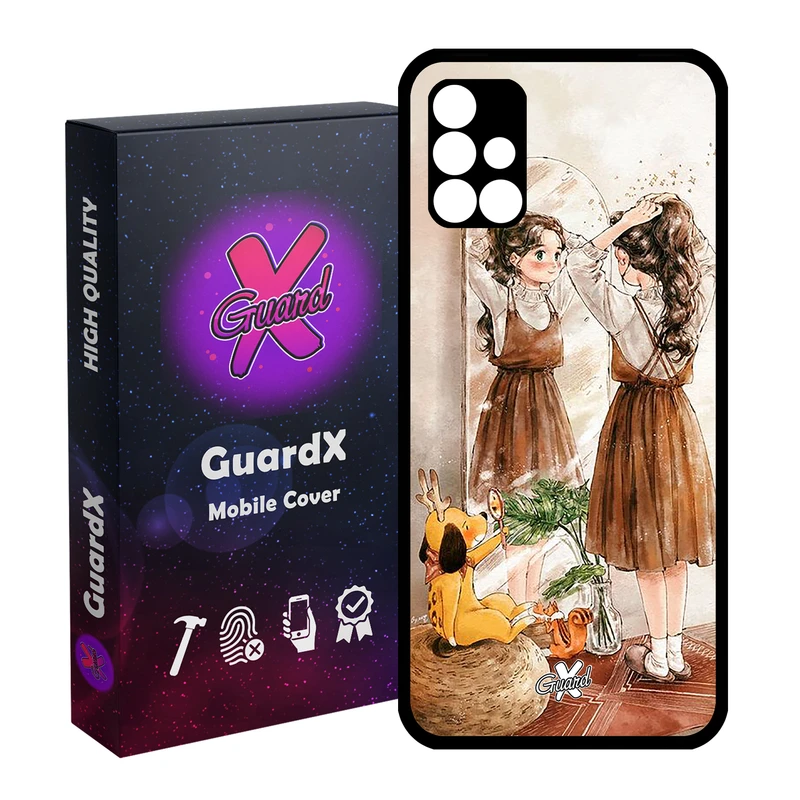 کاور گارد ایکس طرح Girl مدل Glass10306 مناسب برای گوشی موبایل سامسونگ Galaxy M31s