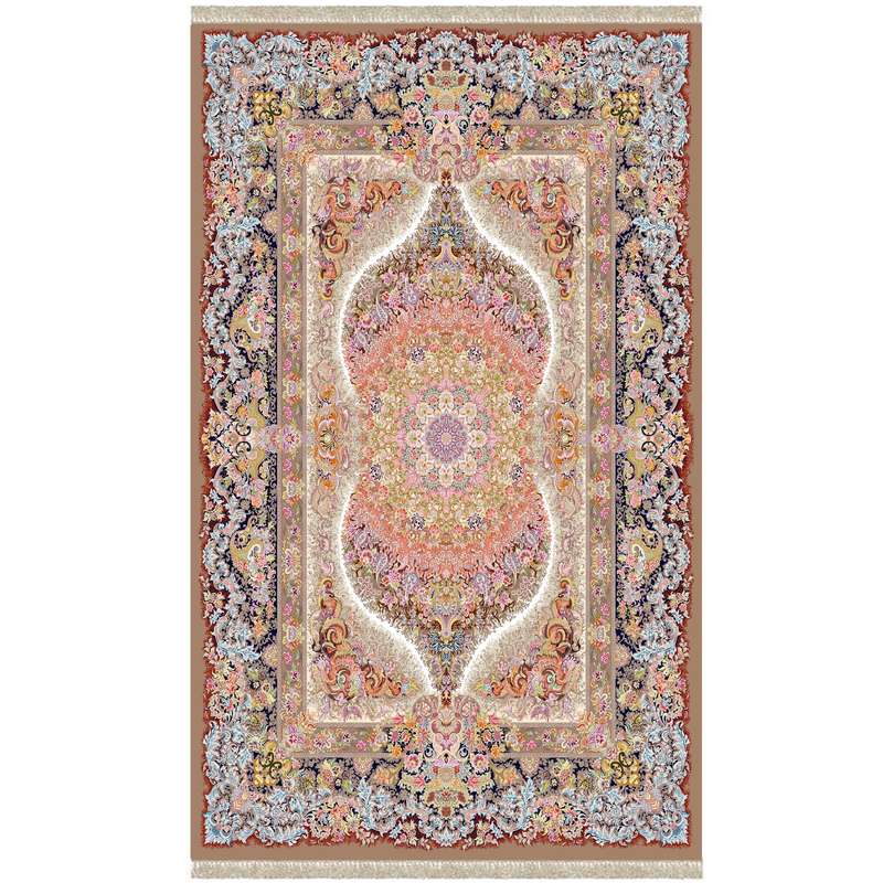 فرش پارچه ای مدل ابریشم نما طرح افشانه کد 076