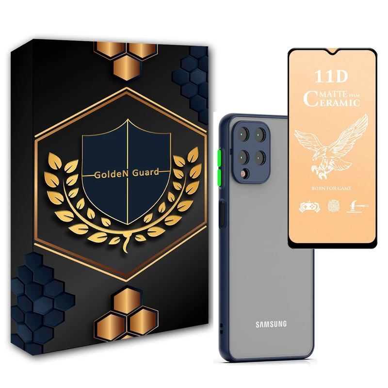 کاور گلدن گارد مدل هیبریدی  کد RS_22 مناسب برای گوشی موبایل سامسونگ Galaxy A22 4G به همراه محافظ صفحه نمایش