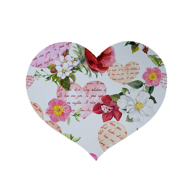 پادری مدل قلب طرح گل کد 6236 سایز 90x90 سانتی متر 